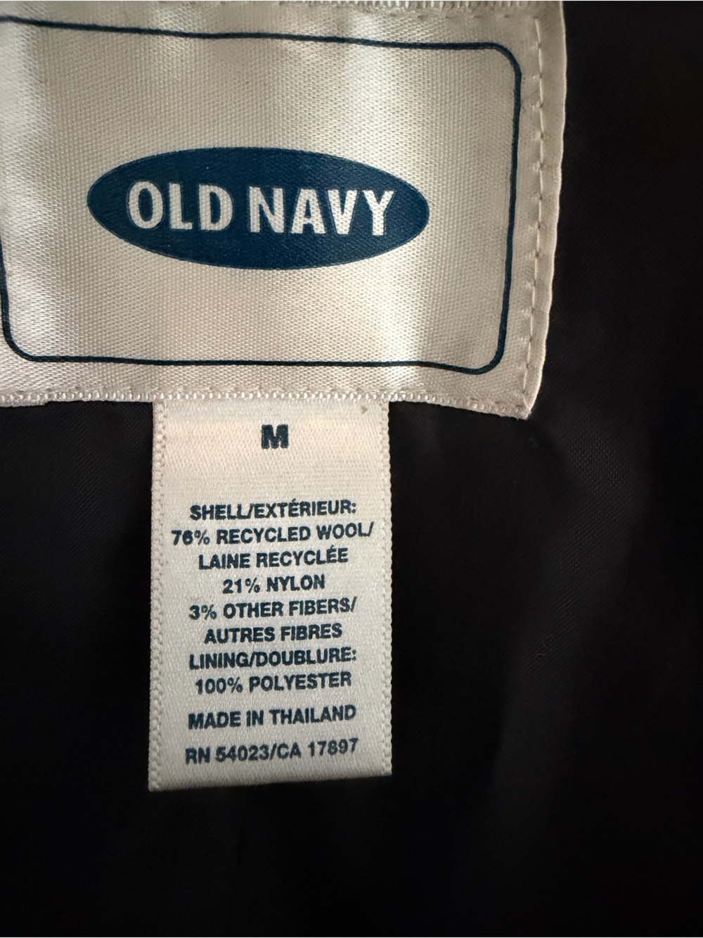Old Navy Black Hooded Pea Coat - Picture 2 of 2
